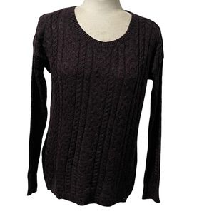American Eagle Cable Knit Sweater with Zipper Accent